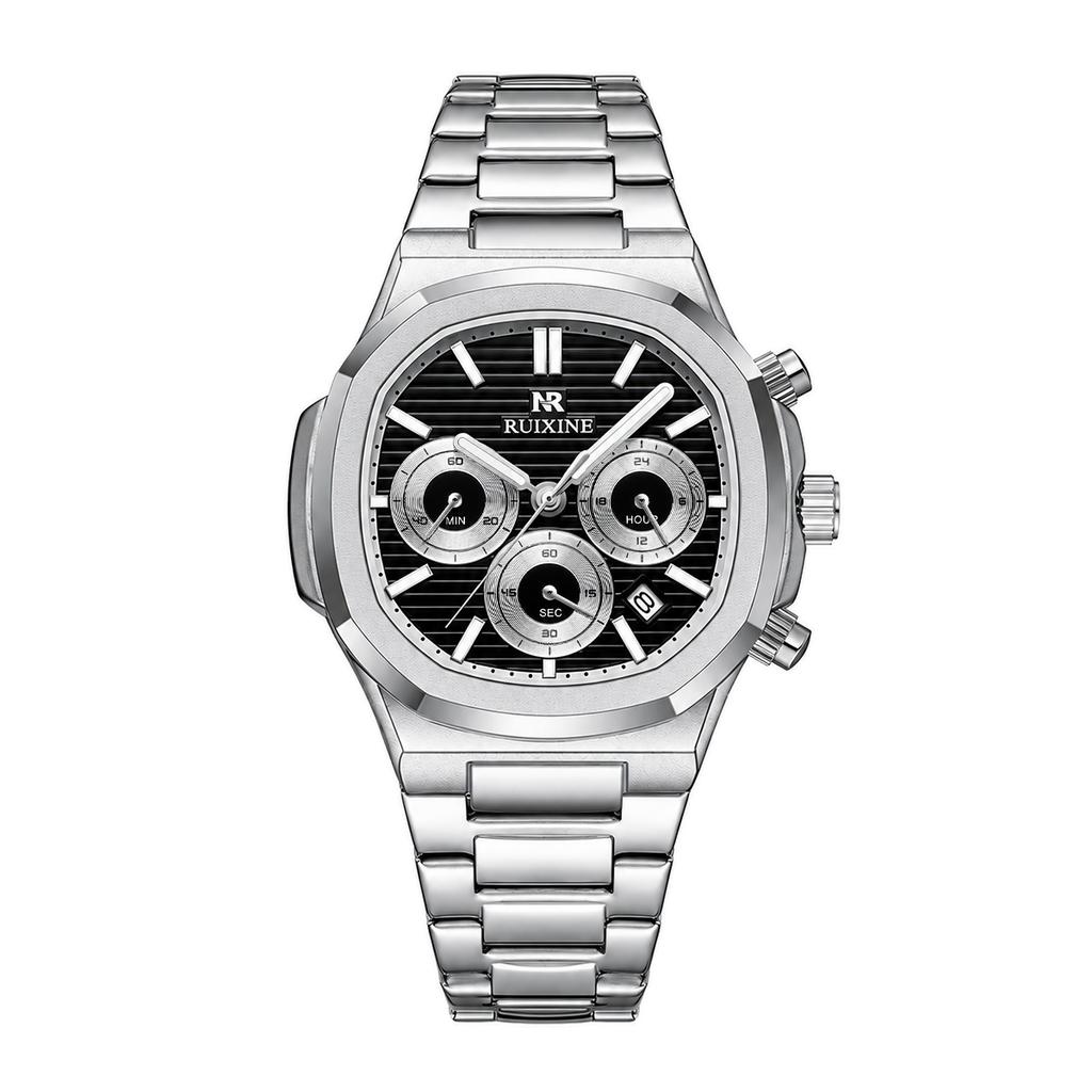 MOBWOL Luxury Man Watch Business Waterproof Male Clock Luminous Date Stainless Steel Square Quartz Men Watch Reloj Hombre