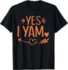 Sweet Potato Yes I Yam Thanksgiving Matching Couples Outfit T-Shirt