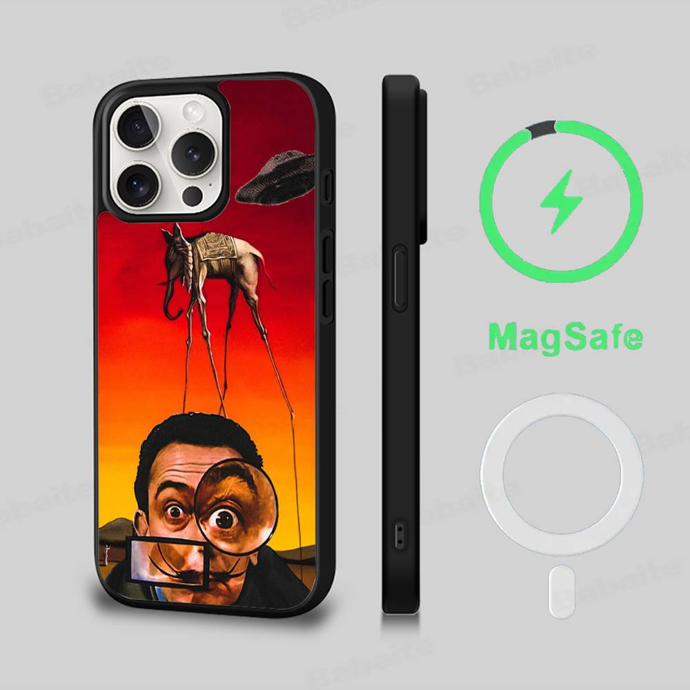 Salvador Dali Art Phone Case Magnetic Case For IPhone 16 14 13 12 11 15 Pro Max Plus For Magsafe Wireless Charge Cover