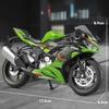 2025 Kawasaki Ninja ZX-6R Cross-country Motorcycle Model Alloy Racing Simulation Metal Street Motorcycle Model Gift For Children