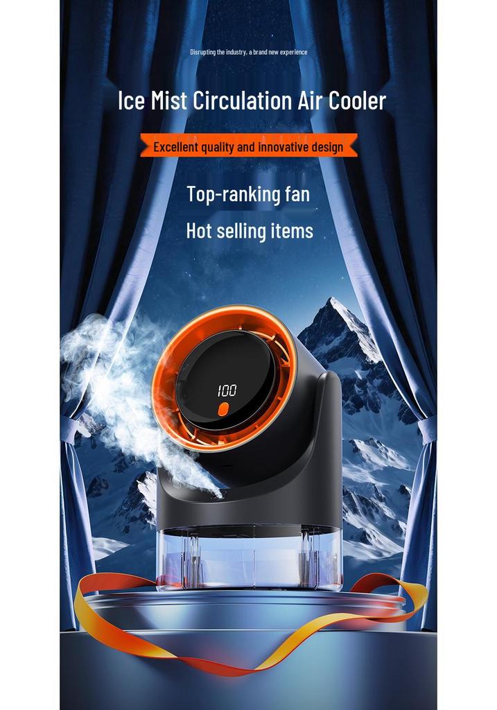 USB Rechargeable Multi-Functional Humidifying Desk Fan