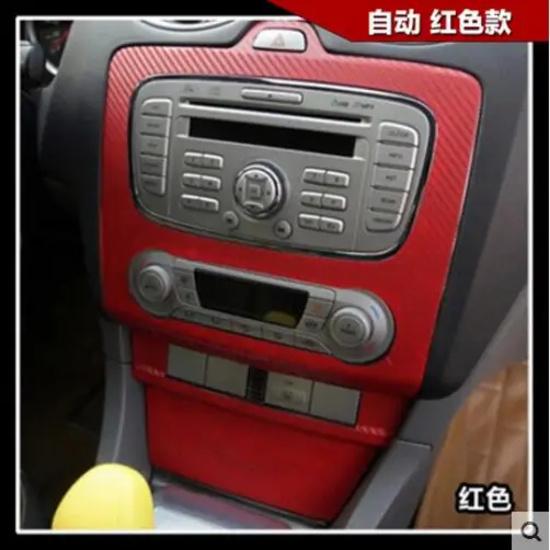 3D карбоновая наклейка Декоративная накладка на центральную консоль для Ford focus mk2 2009-2016 Автоаксессуары