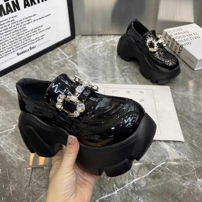 Туфли на платформе с широкими брюками, туфли на высокой подошве, для девушек, маленькие люди становятся высокими, нишевые и универсальные.