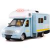 1/32 Toy Camper RV Motorhome Toys for Boys Girls Diecast Model Car, Pull Back Car with Sound and Light, Gift Collection for Kids