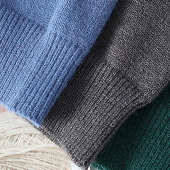 Мужской зимний свитер с нерегулярным цветным дизайном, лоскутный круглый вырез, трикотажный свободный, с длинными рукавами, толстый спортивный свитер для повседневной носки