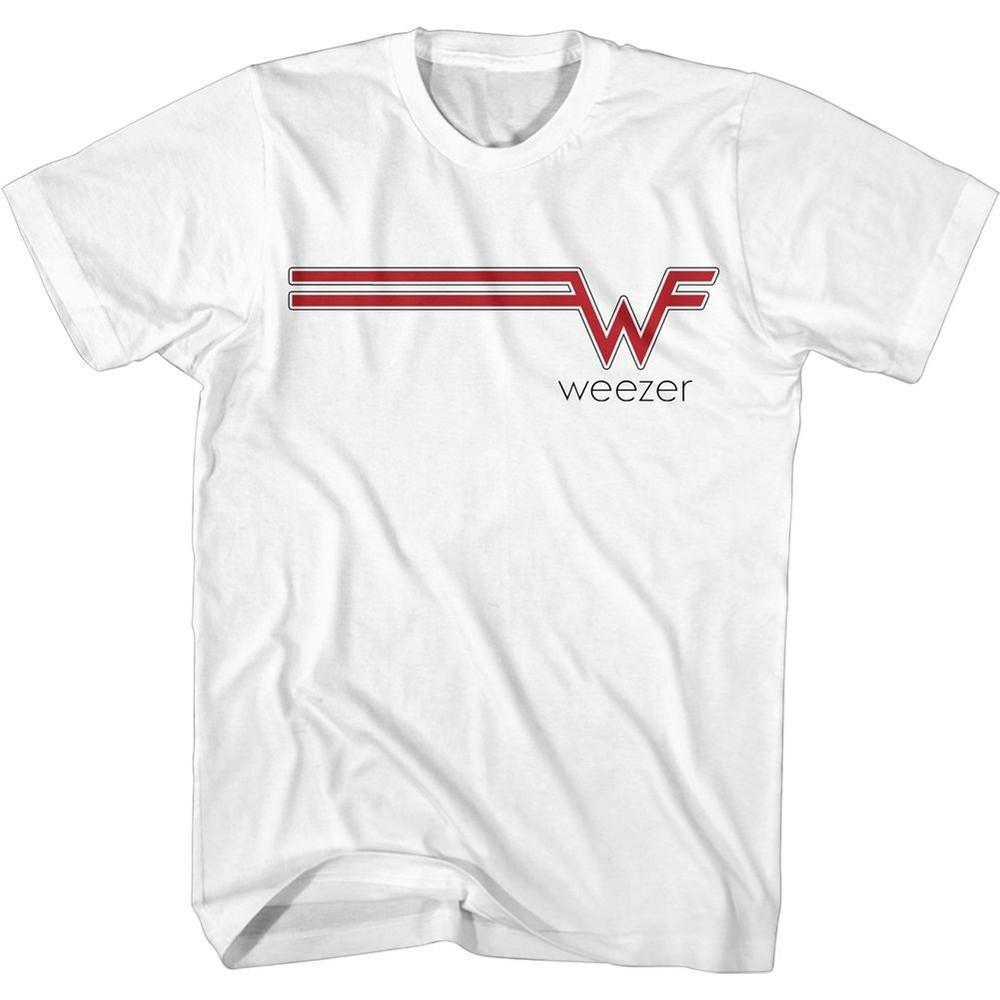 Футболка Weezer W Streak Белая Альтернативный рок Музыкальная группа