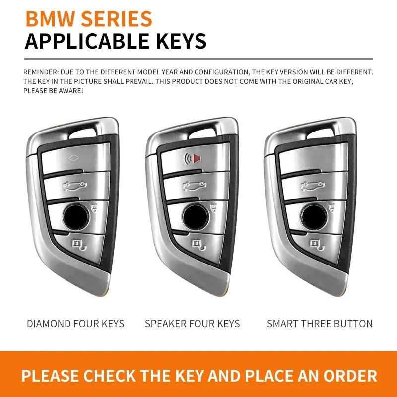 Кожаный чехол для ключей из цинкового сплава для BMW X1 X3 X4 X5 F15 X6 F16 G30 7 серии G11 F48 F39 520 525 F30 118i 218i 320i