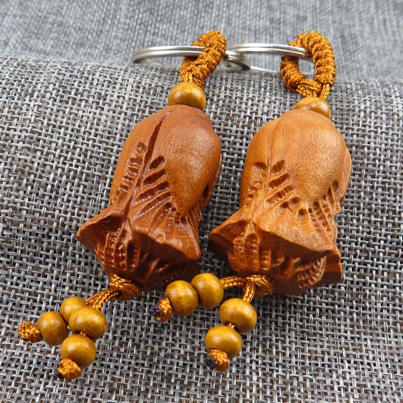 Брелок-подвеска в виде тыквы Pixiu из красного дерева с 3D-резьбой