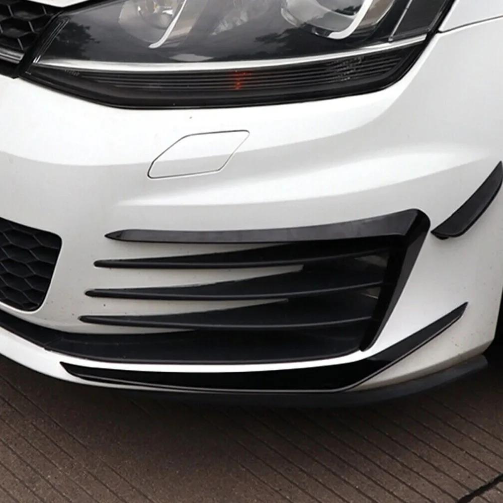 Car Front Bumper Wind Knife Fog Frame Lamp Trim Blade Strip Light Eyebrow Cover For VW Volkswagen Golf 7 MK7 GTI GTD 2012-2017