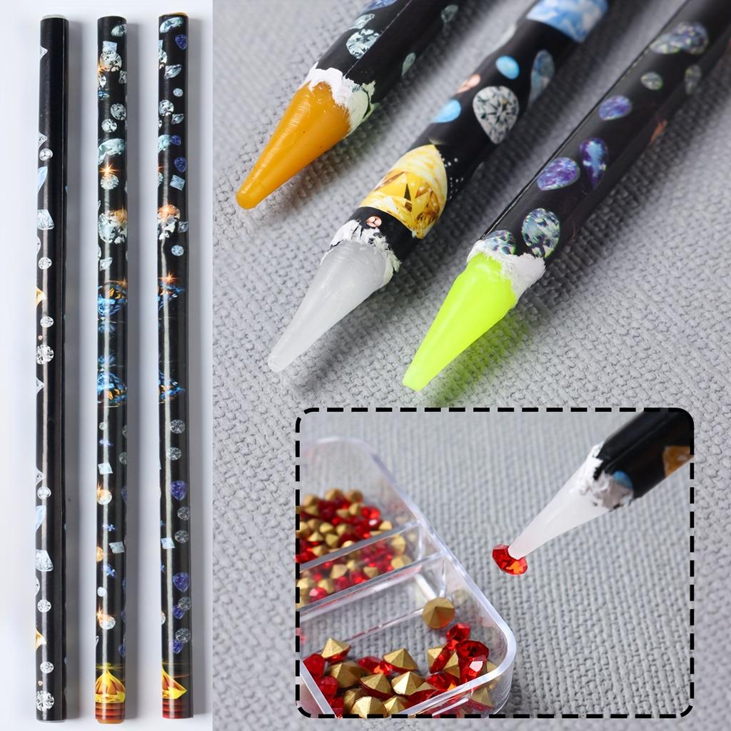 1Pcs Wax Rhinestone Pickers Pencil Wax Pencil Set For Rhinestones Gem Dotting Crystal Pick Up Tools Rhinestone Tool