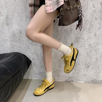 Женские новые легкие дышащие одинарные туфли на мягкой подошве на шнуровке, осенние, в стиле колледж, ретро, повседневные, обувь для скейтборда