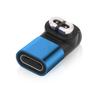 Magnetic USB C Adapter 90 Degree Bending Headphones Charger with Lanyard Hole for AfterShokz OpenRun Pro AS810/Mini S811