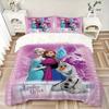3pcs Olaf Princess Elsa and Anna Frozen Bedding Set, Includes Quilt Cover and Pillowcases, Suitable for All Seasons, Machine Washable, Ideal