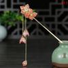 Retro Traditional Flowers  Simulated Pearls Long Tassel Hairpins Hair Sti