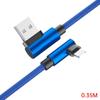 Разъем под углом 90 градусов Не спутывающийся телефонный кабель Micro USB Type C Быстрое зарядное устройство для зарядки Нейлоновый шнур Провод
