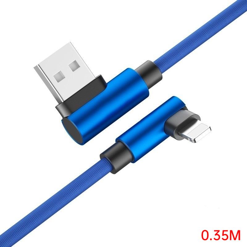 Разъем под углом 90 градусов Не спутывающийся телефонный кабель Micro USB Type C Быстрое зарядное устройство для зарядки Нейлоновый шнур Провод