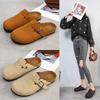 New Large-sized Pocket Shoes for Women, Casual Burken Shoes, Thick-soled Semi-slipper, Soft Soles for Lazy People