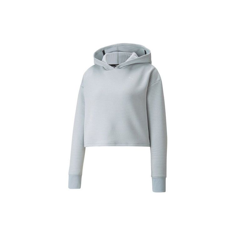 Puma Толстовка с капюшоном Studio Yoga для бега и тренировок, женские топы, серая 520993-71