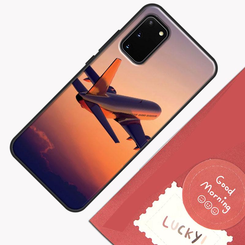 Чехол для телефона "Самолет, летящий в закат" для Samsung Galaxy S26 S25 Ultra S20 S21 S22 S23 S24 S10 Plus S25 FE Защитный корпус