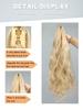 Light Gold Synthetic Graw Clip Big Waves Long Curly Hair Ponytail Hair Extension