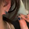 Blue Star Earrings That Catch Your Heart At A Glance, Women'S Stylish Circular Earrings, Specially Designed With A High-End Feel