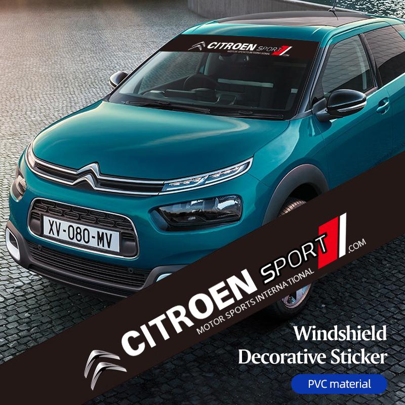 PJHC7 Car Windshield Decoration Sticker Decal Waterproof Accessories For Citroen C4 C3 C5 C5X e-C4 X e-C3 C-Elysee Berlingo C1 C6 C2