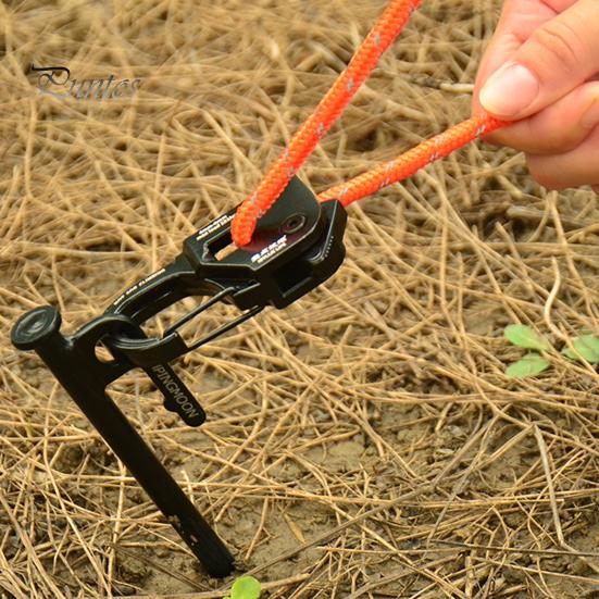 Натяжитель веревки для палатки с карабиновым зажимом Регулятор ремешка Компактный размер Портативный универсальный самоблокирующийся натяжитель веревки для палатки Инструмент для уличного оборудования