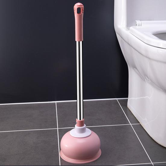 Сливной кран для унитаза с усиленной чашкой из резины и длинной деревянной ручкой для унитаза