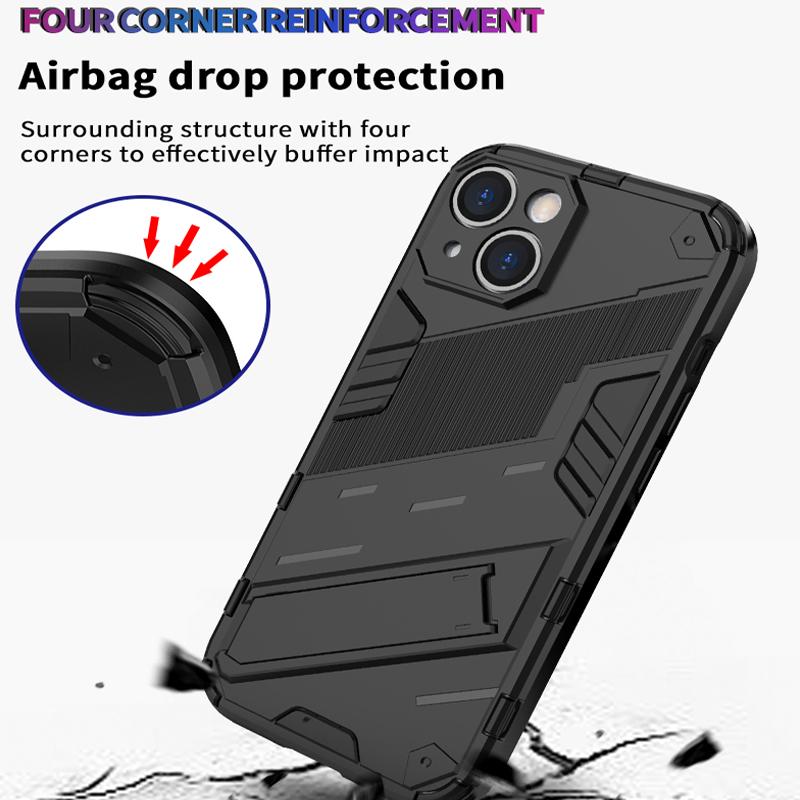 Противоударный чехол для iPhone 16 Pro Max Armor Camera Lens Protector Bumper Back Coque для Apple iPhone 15 Pro 14 Plus Phone Cover