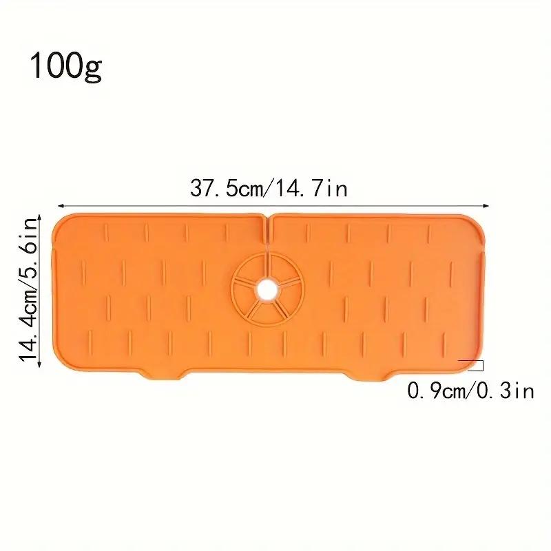 1pc Silicone Waterproof Mat Is Suitable For Faucet Countertops Faucet Anti-splash Mats Wash Basins Anti-logging Water Mats