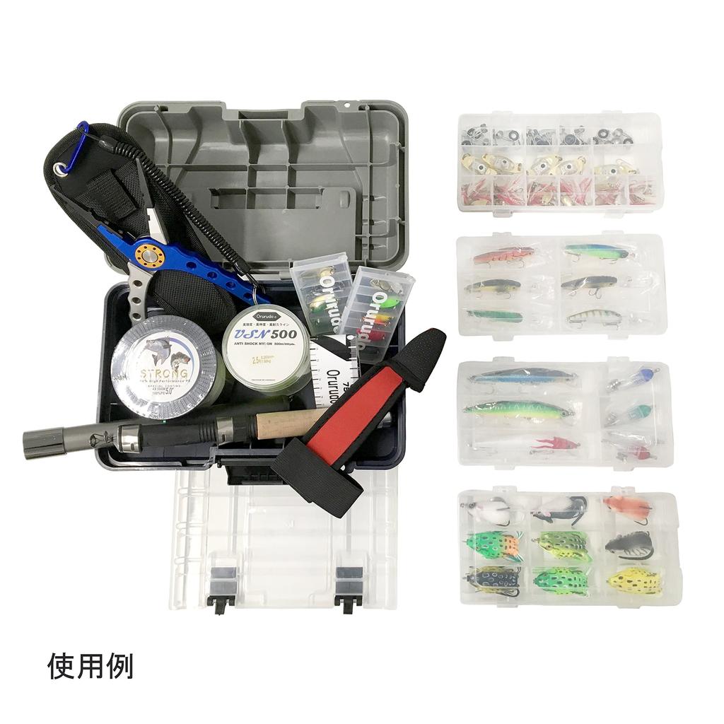 Oruldo Fishing Tackle Large Capacity Tackle for Storing and Perfect as a Lure with Removable and Adjustable Dividers Box, 4-Tier Design, Tackle,