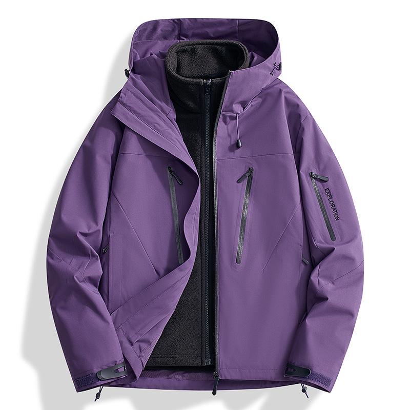 Куртка для альпинизма Bird Home Custom Logo 3-в-1 с ветрозащитой и вышитым логотипом и бархатной подкладкой для мужчин и женщин