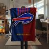 Bills Printed Flannel Blanket, soft throw for bedroom sofa, washable, fan merchandise, great gift.