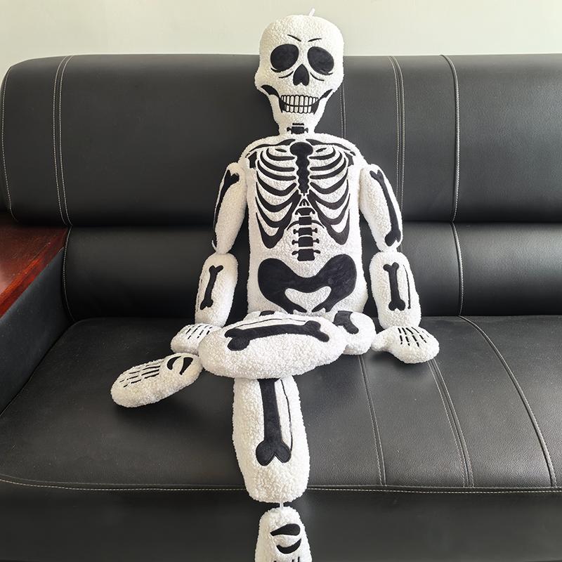Funny Halloween Plush Toys Cute Skeleton Monster Ghost Skull Cartoon Horror Skull Fluffy Dolls Home Decoration Gifts