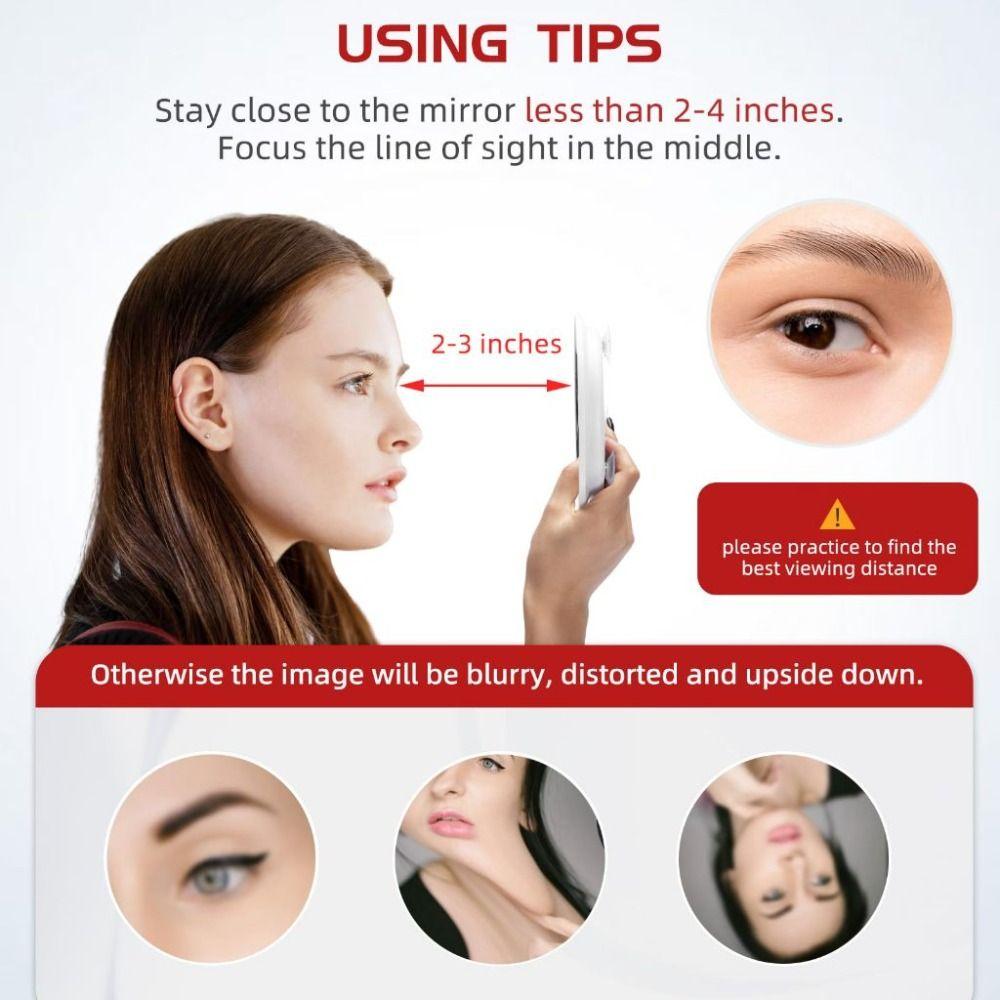 30X Makeup Magnifying Mirror Round Vanity Mirror Portable Travel Magnified Mirror  Desktop