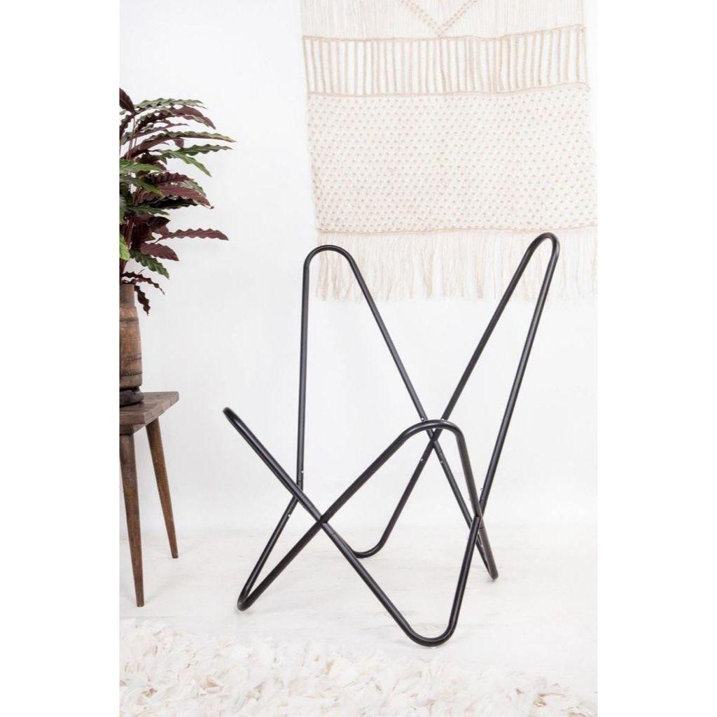 Handmade Leather Butterfly Chair Foldable Lounge Chairs Home & Garden Furniture