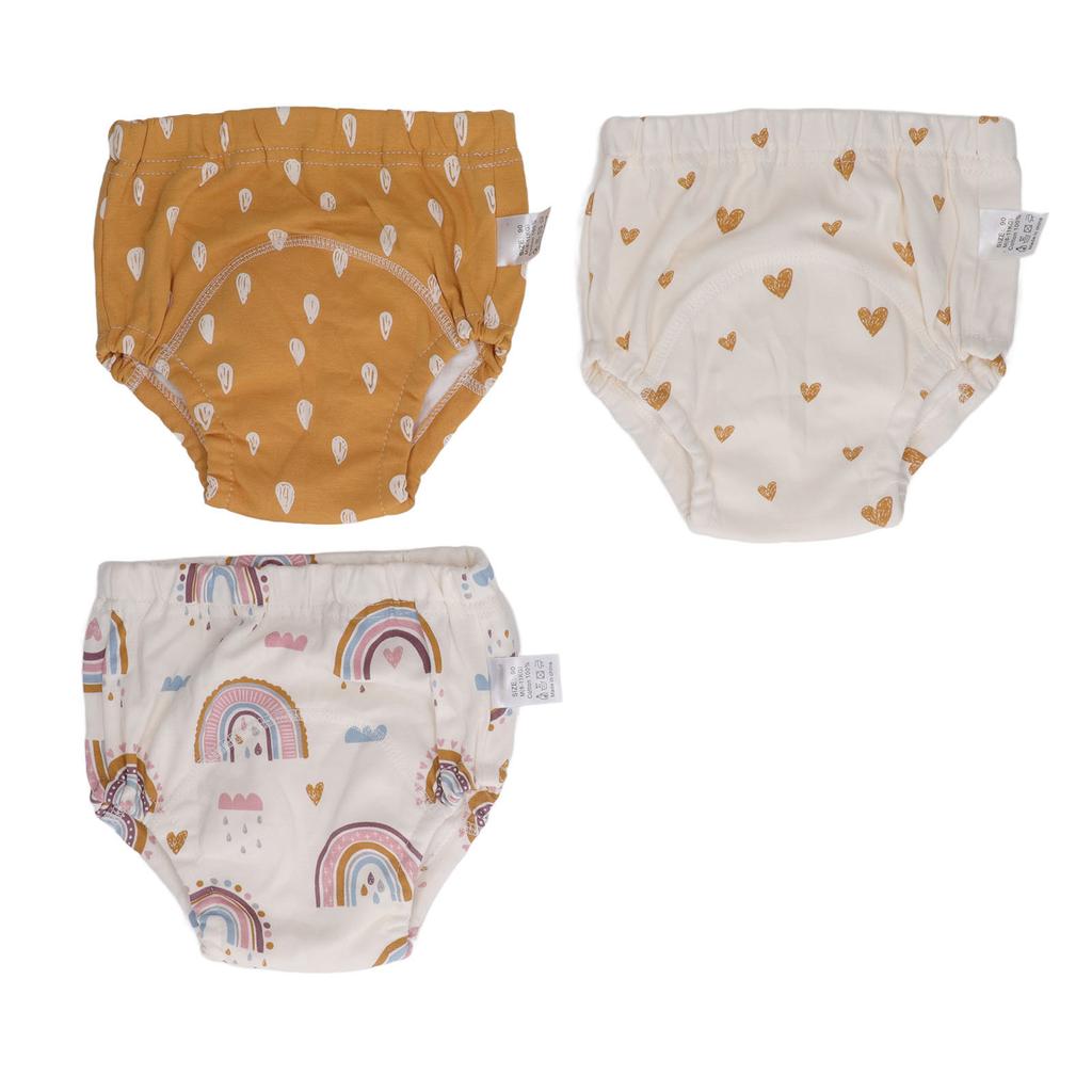 3pcs Baby Absorbent Training Pants Reusable Washable 6 Layers Gauze Breathable Urinary Isolation