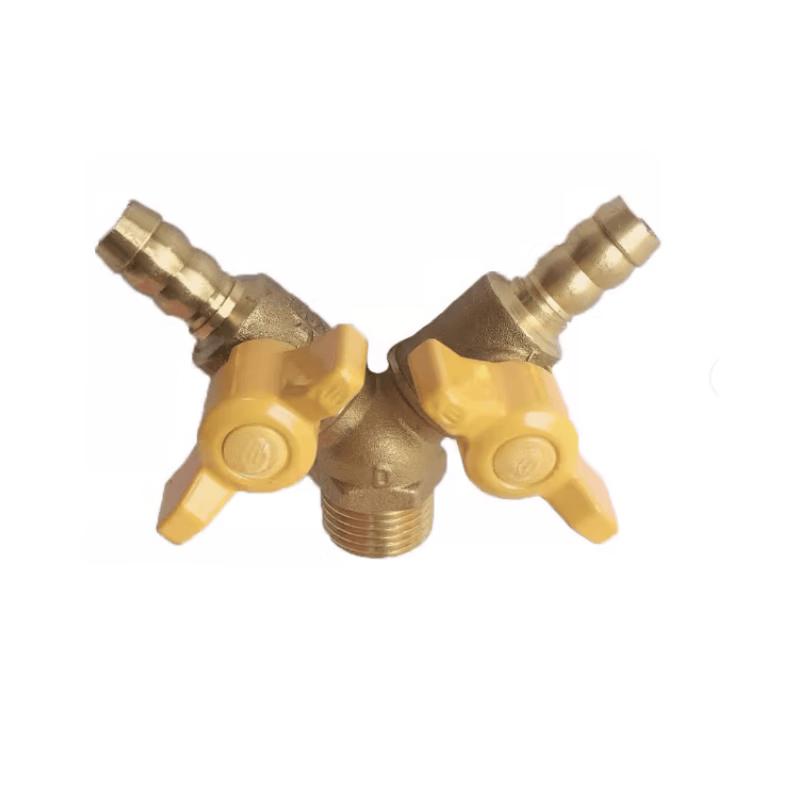 Rosageer Y-Type Brass Air Hose Connector