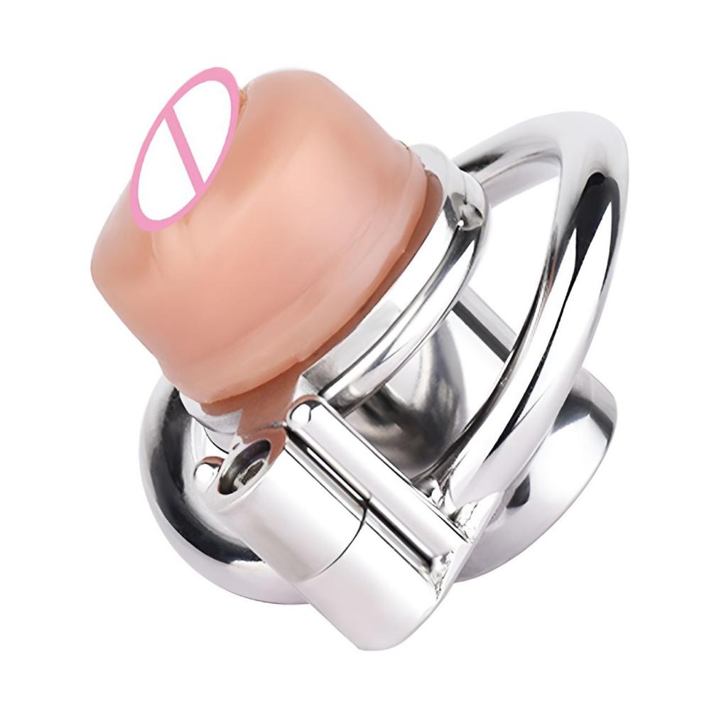 FRRK Metal Chastity Cage Penis Lock Male Chastity Device Wearable Vagina BDSM Bondage Restraint Device Sex Toy for Man