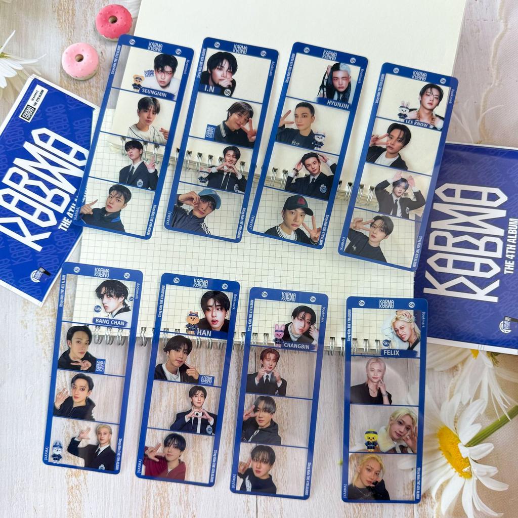 Straykids Quad Grid Bookmark Skzoo Regular Album Karma Cute Collection Pvc Selfie Series Label