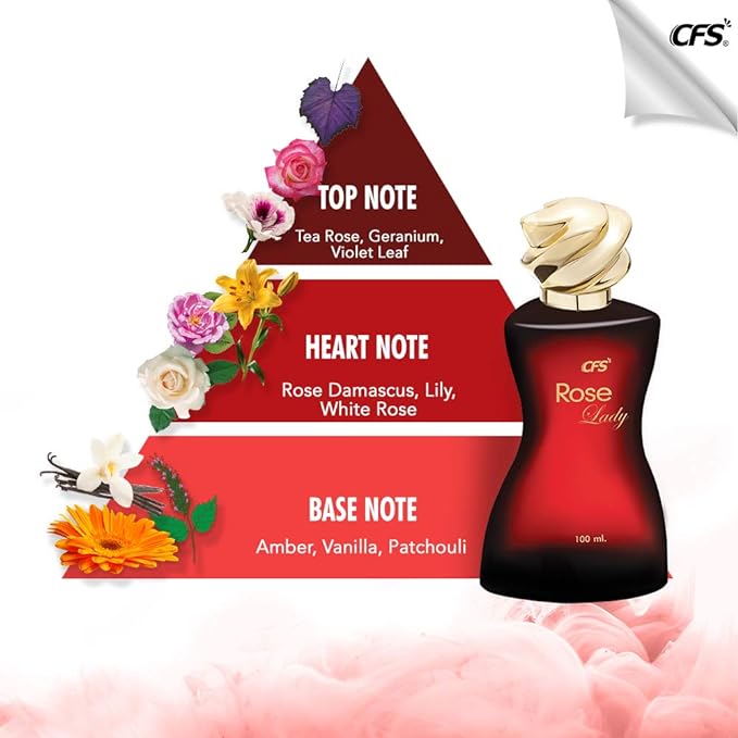 CFS Rose Lady Eau De Parfum Long Lasting EDP для женщин 100 мл