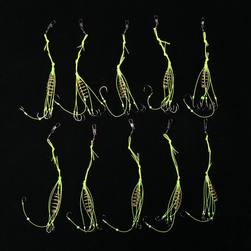 4 шт./кор. противозакручивающийся крючок для рыбалки с пружинной приманкой Green Line Bomb Hook с противозакручивающимся концом Throw Rod Hook