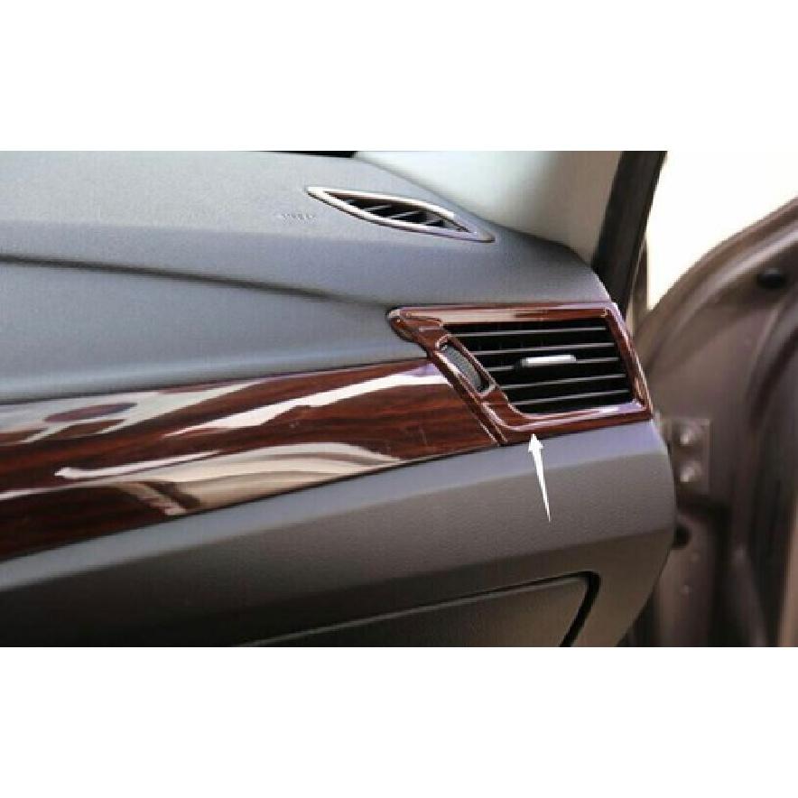 2010-15 Car Console L&R Air Outlet Vent Cover Trim Red Wood Grain For BMW X1 E84