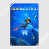 Subnautica Poster Metal Plaque Cinema Garage Mural Painting Pub Garage Designing Tin Sign Posters