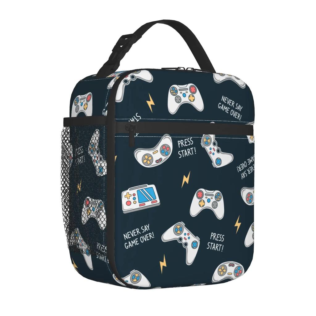 Контроллер для видеоигр, изолированный ланч-бокс, геймпад, водонепроницаемый портативный термосумка для ланча Bento для школы, путешествий, пикника, пляжа
