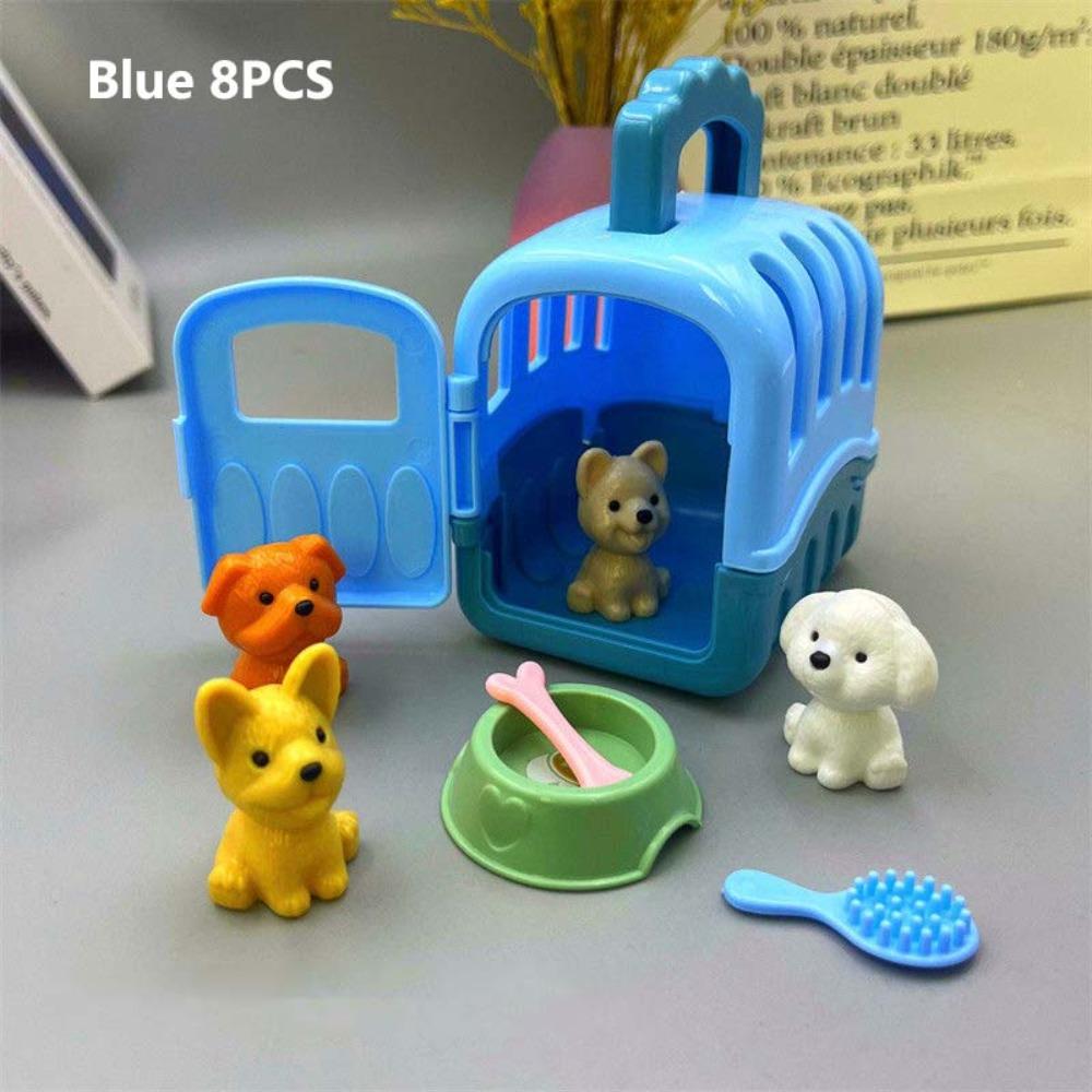 Животное щенок ролевые игры игрушка собака кукла набор сцен игры игрушки высокое качество собака корзина игрушки для домашних животных