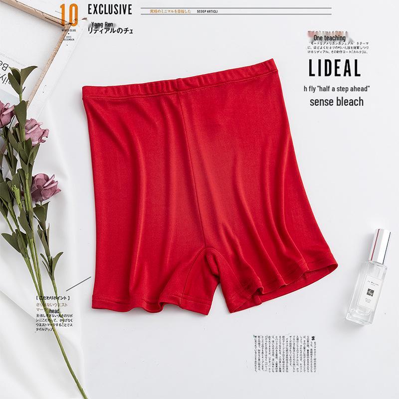 Tangge Women's Mid-Waist Mulberry Silk Boxer Briefs - Comfortable Silk Base Layer Panties