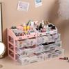Large White Desktop Organizer Cosmetic Storage Box With Transparent Drawers For Dressing Table, Jewelry, Stationery Storage