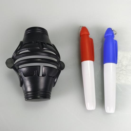 1 набор маркеров для мячей для гольфа с синей и красной ручкой-лайнером, 360-градусный разметочный зажим, профессиональный набор из трех частей, мяч для гольфа