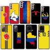 Colombia Flag Football Case For Samsung Galaxy S20 FE S21 Ultra S20 S10 S9 Plus S10E S8 Phone Case Luxury Silicone Black Cover